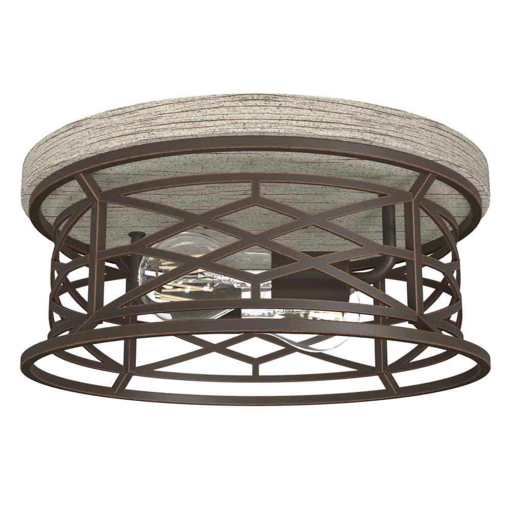Langwood 2 - Light 13.25'' Unique/Statement Circle Flush Mount
