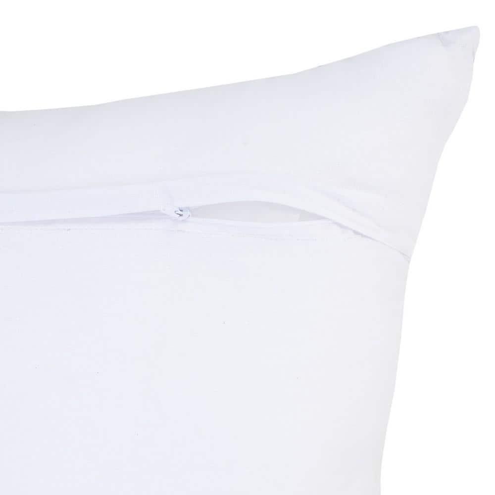 HomeRoots 18" Gray and White Throw Pillow