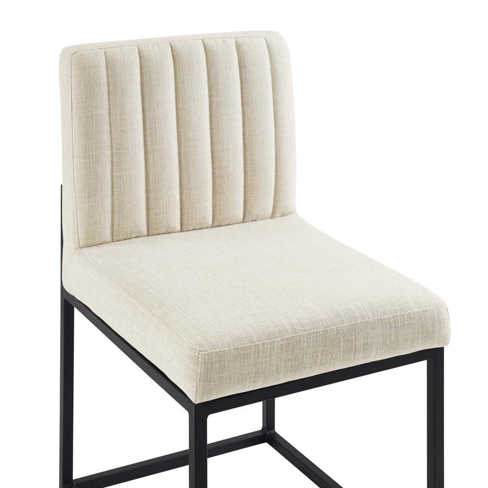 Latitude Run® Carriage Channel Tufted Sled Base Upholstered Fabric Dining Chair