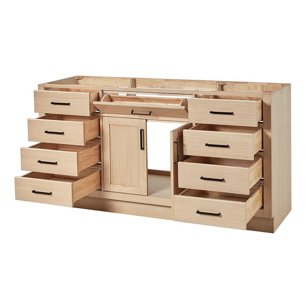 Hepburn 66 in. W x 21.5 in. D x 34.5 in. H Bath Vanity Cabinet without Top in Oak