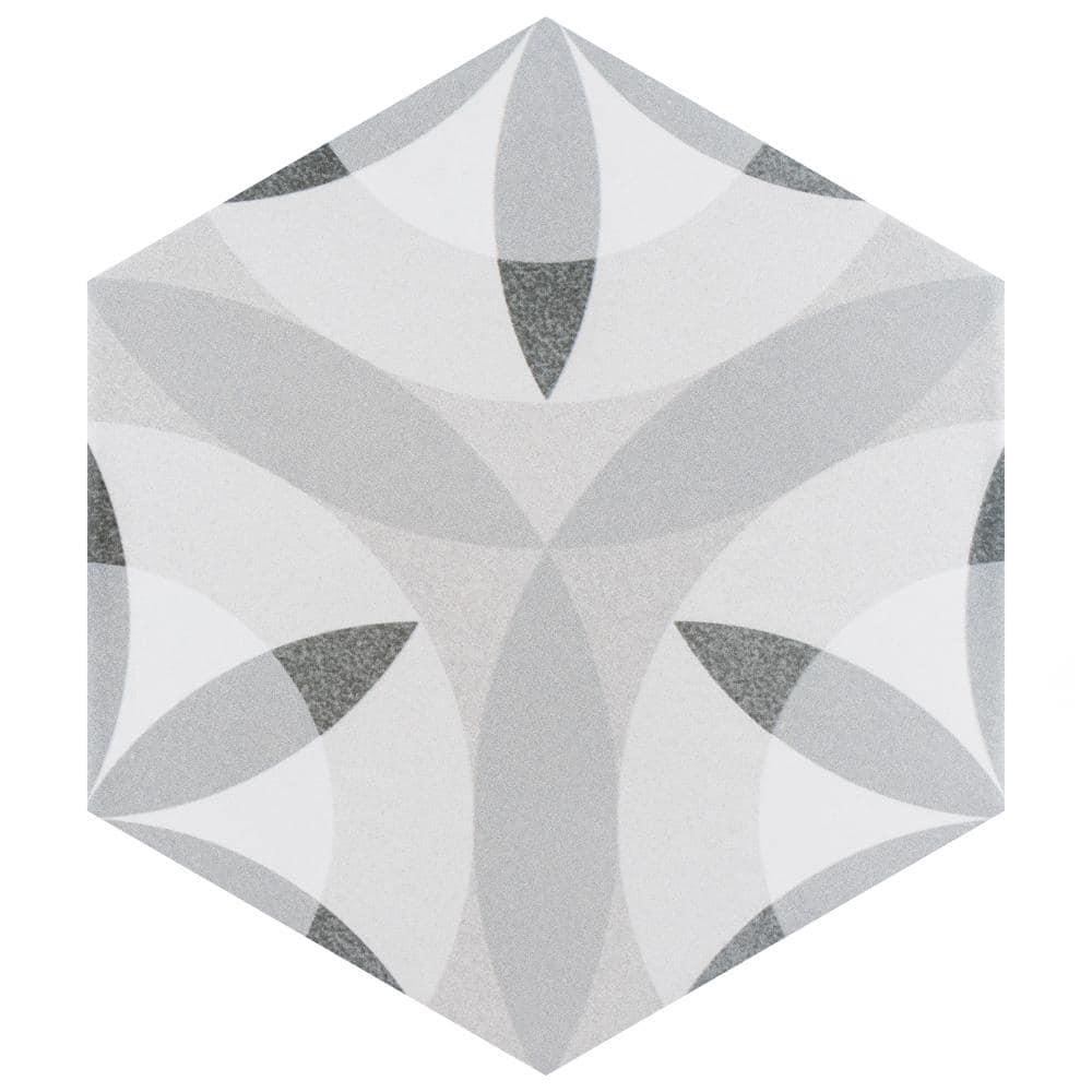 Hexatile 7"x 8" Porcelain Moroccan Wall & Floor Tile