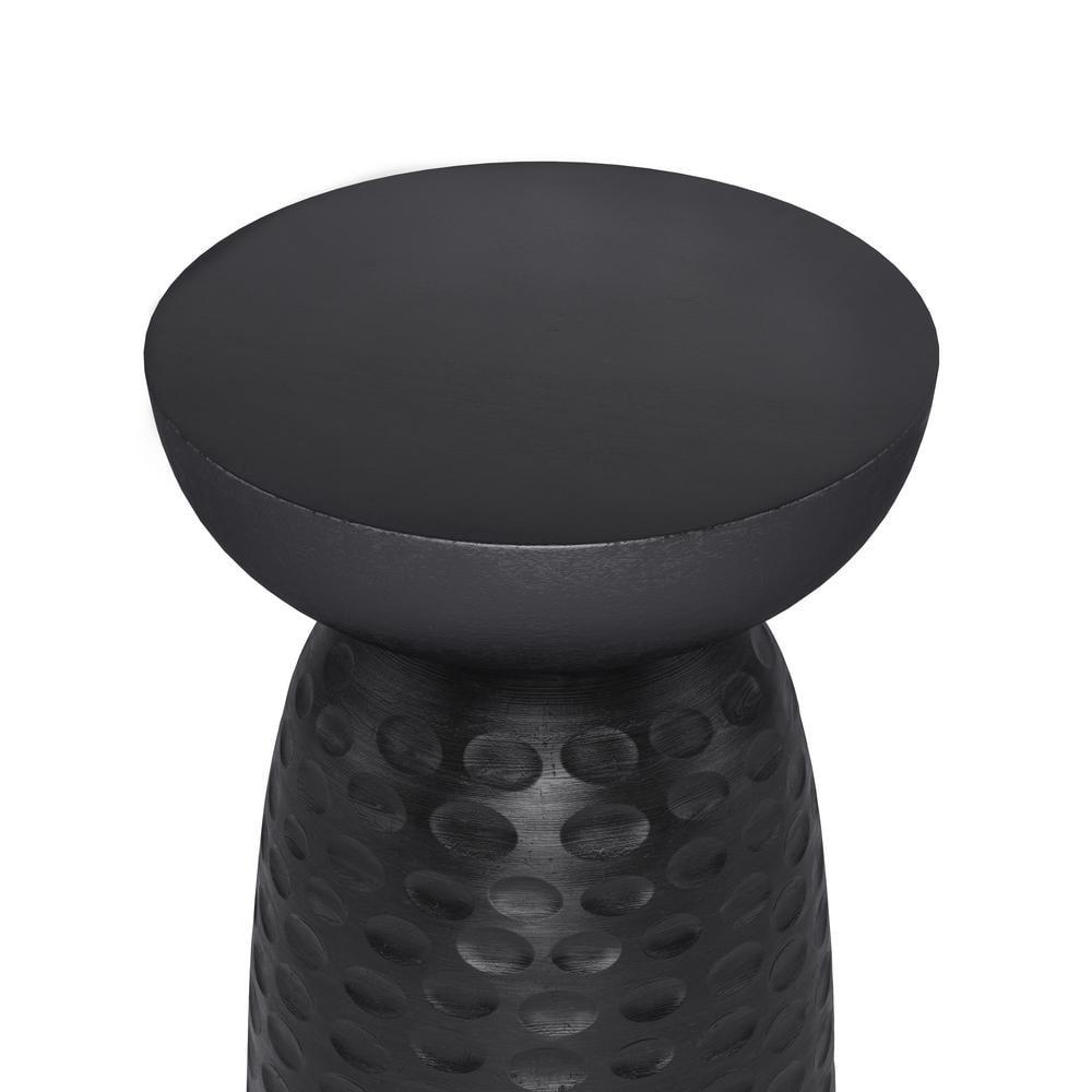 Simpli Home Boyd Solid Mango Wood Contemporary Accent Table with Textured Finish, Fully Assembled