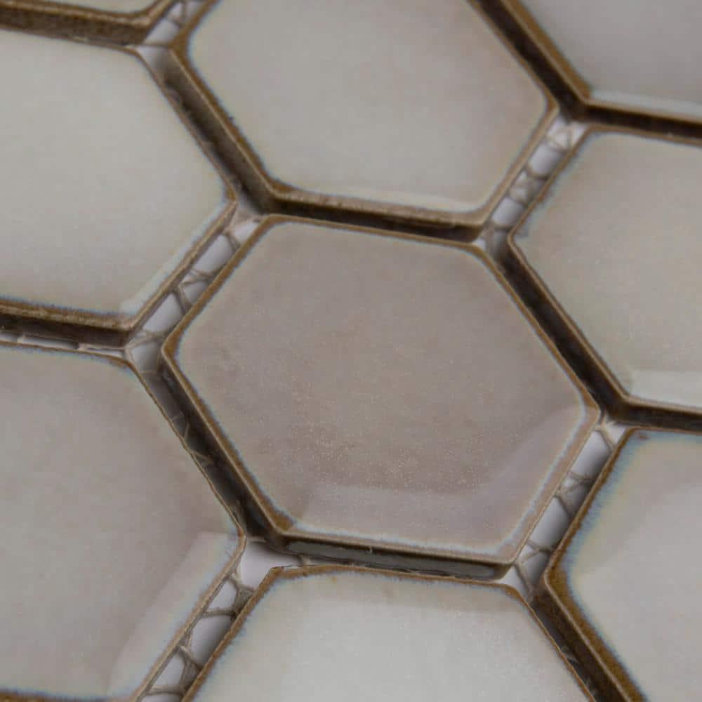 Merola Tile Hudson Due 2" Hex 10-7/8 " x 12-5/8 " Porcelain Mosaic Floor and Wall Tile