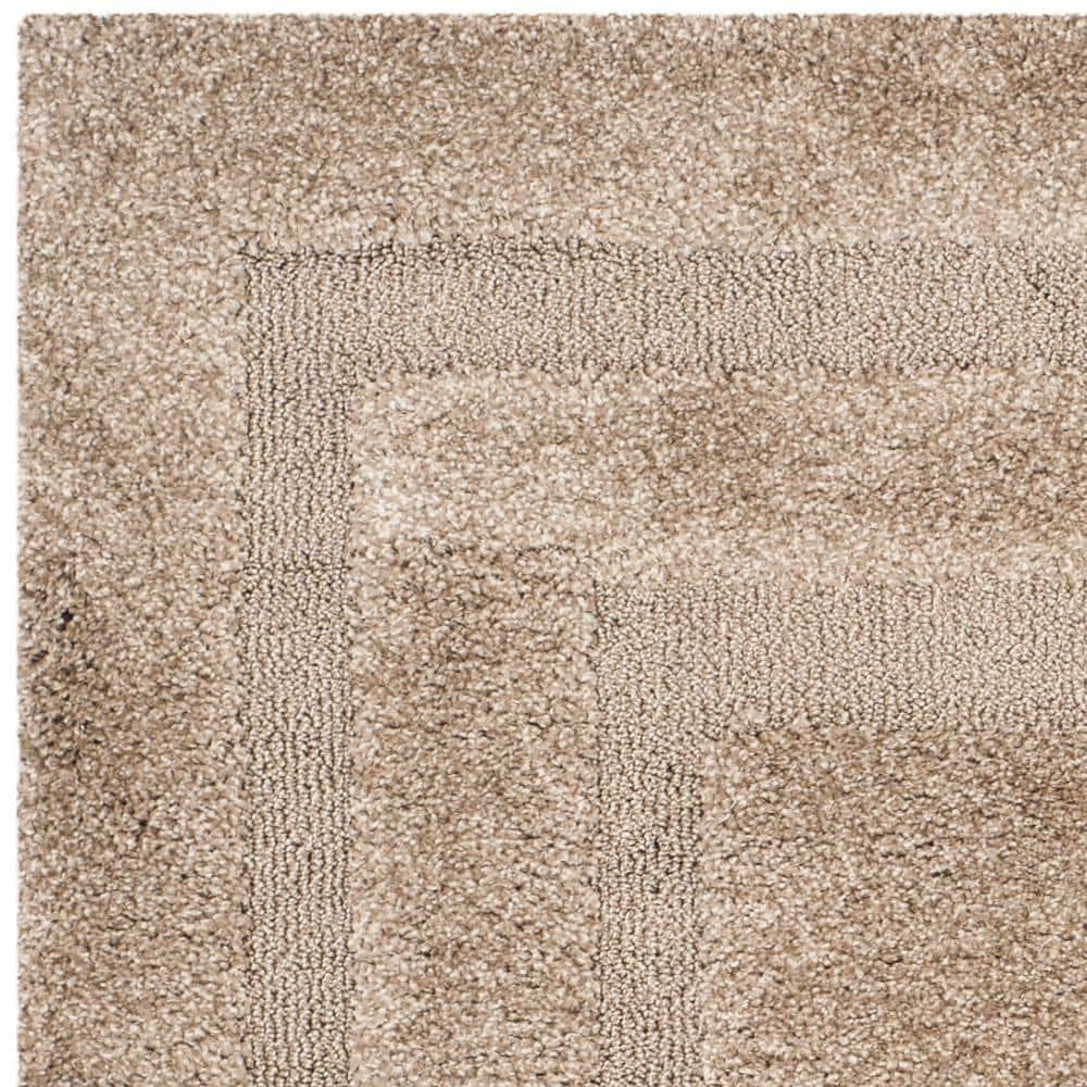 Florida Shag SG454 Power Loomed Indoor Area Rug - Beige/Beige - 4'x4' - Safavieh.