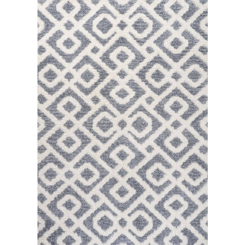 4' x 6' Astrid Retro Trellis High-Low Area Rug, Cream/Gray - JONATHAN Y