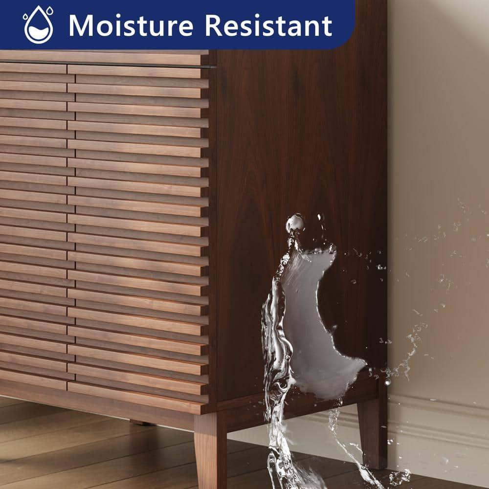 DeerValley  Cove 24" Bathroom Vanity with Ceramic Sink Top, Fully Assembled Mid-Century Wood Bathroom Cabinet Walnut & Reviews | Wayfair