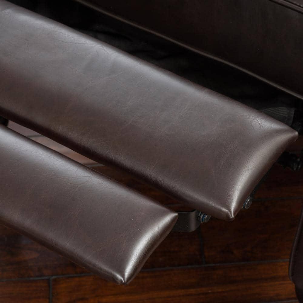 Walter Brown Bonded Leather Recliner Club Chair - Christopher Knight Home: Comfortable Seating, 250lb Capacity