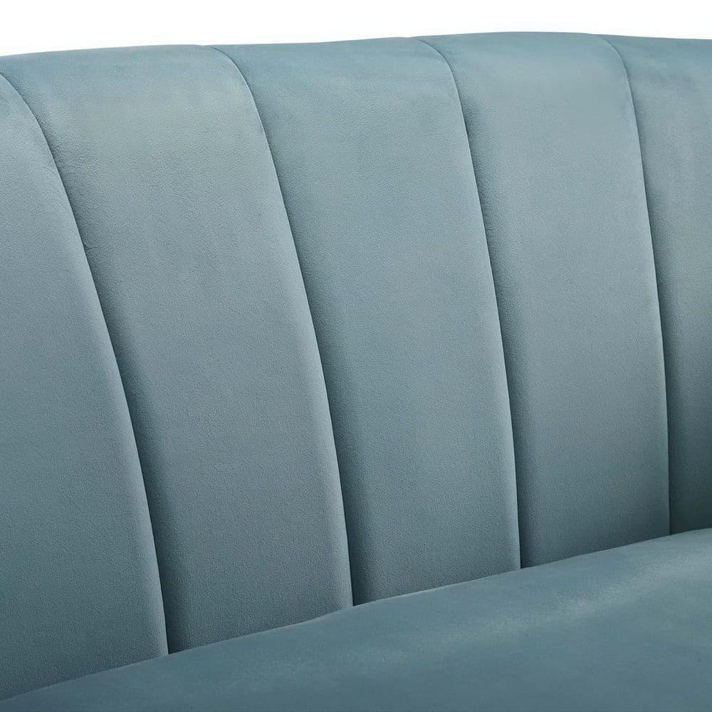 Modway Prospect Channel Tufted Performance Velvet Armchair - Light Blue