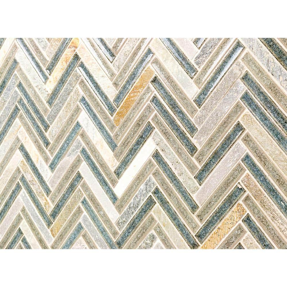 Roman 0.56" x 4" Marble Herringbone Mosaic Wall Tile