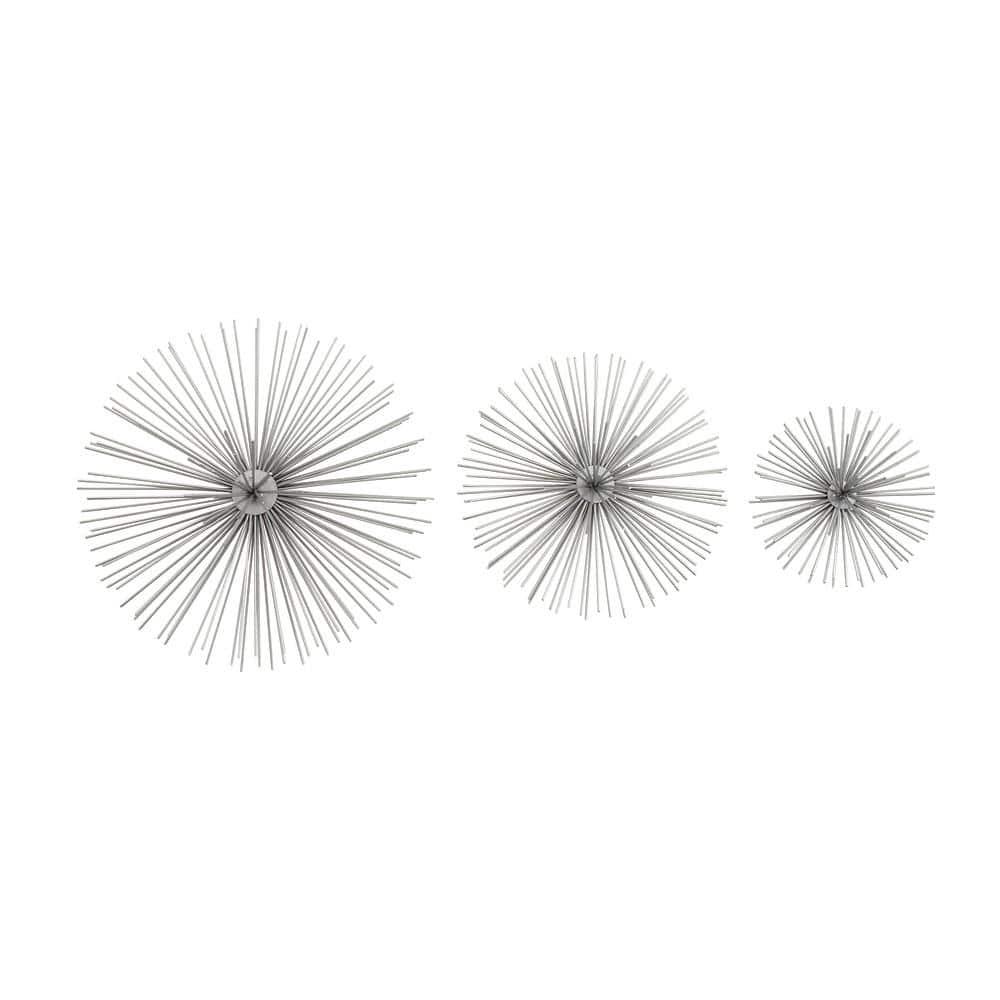 Metal 3D Short Spike Starburst Home Wall Decor