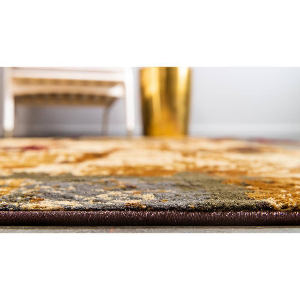 Unique Loom Barista Collection Area Rug - Catuai (5' 3" x 8' Rectangle Multi/Brown)