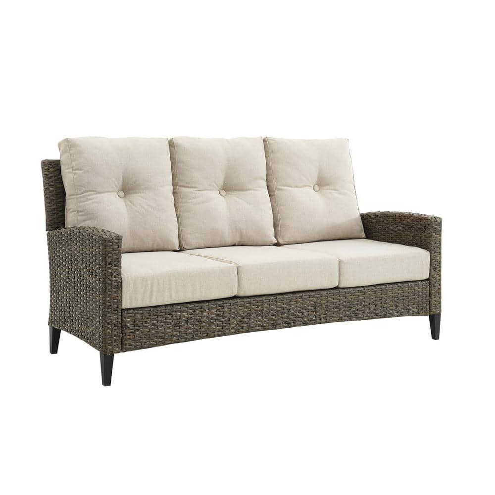 Rockport 77.13'' Polyethylene (PE) Wicker Outdoor Patio Sofa