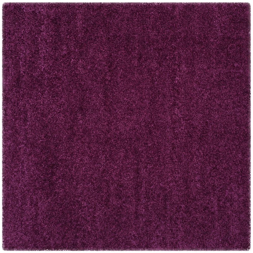 Shag SG151 Power Loomed Area Rug - Purple - 6'7"x6'7" - Safavieh.