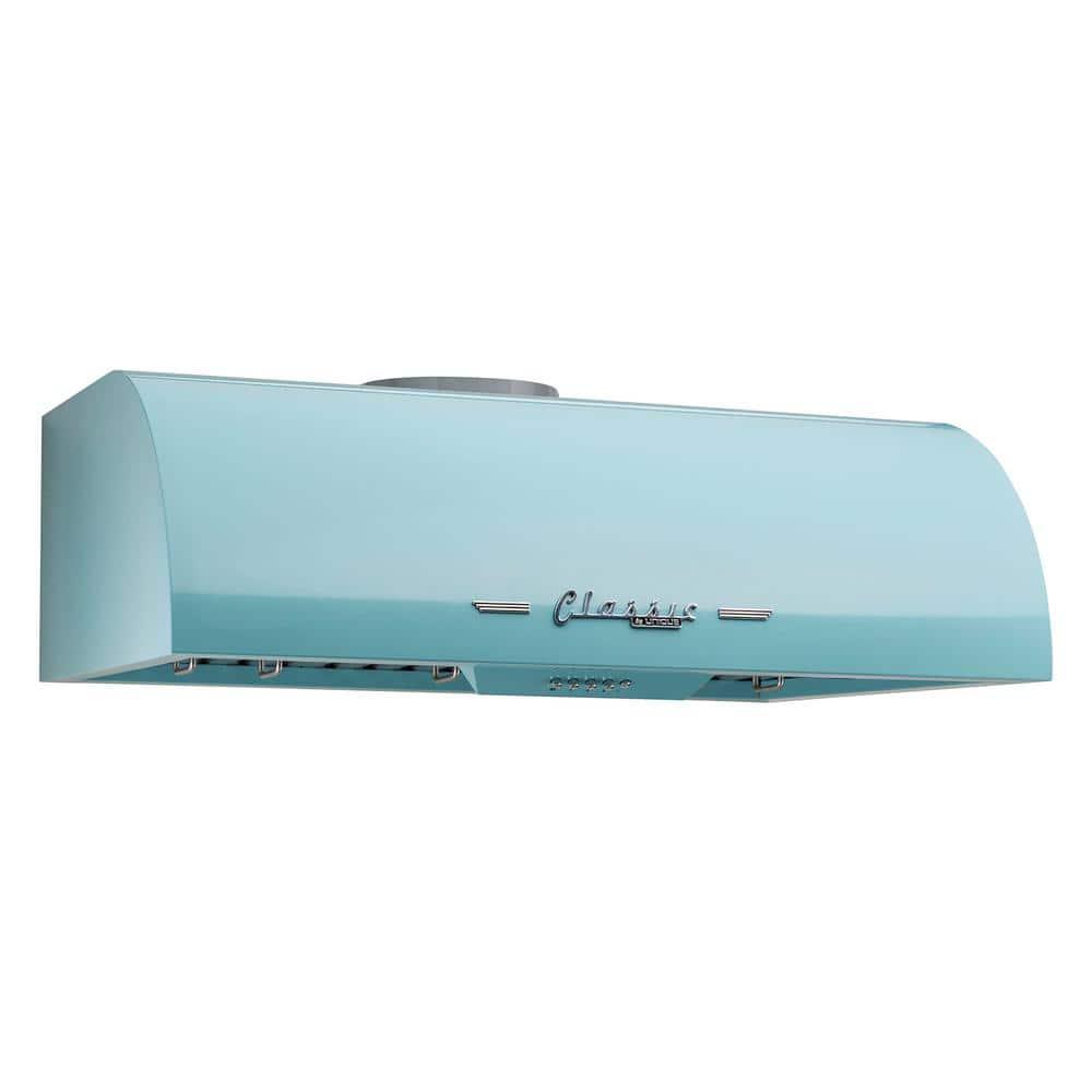 Classic Retro 30" 700 CFM Ducted Under Cabinet Range Hood with Stainless Steel Baffles and Light