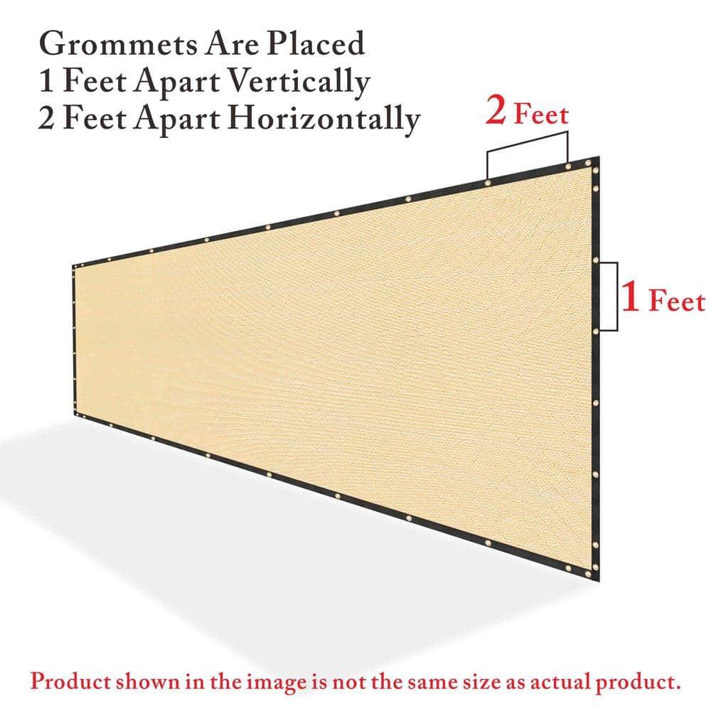 ColourTree Colourtree Heavy Duty PLUS Fence Privacy Screen Cover Windscreen with Heavy Duty Brass Grommets
