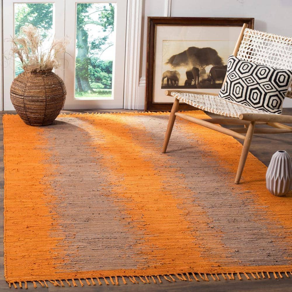 Montauk MTK718 Hand Woven Indoor Accent Rug - Orange - 3'x5' - Safavieh.