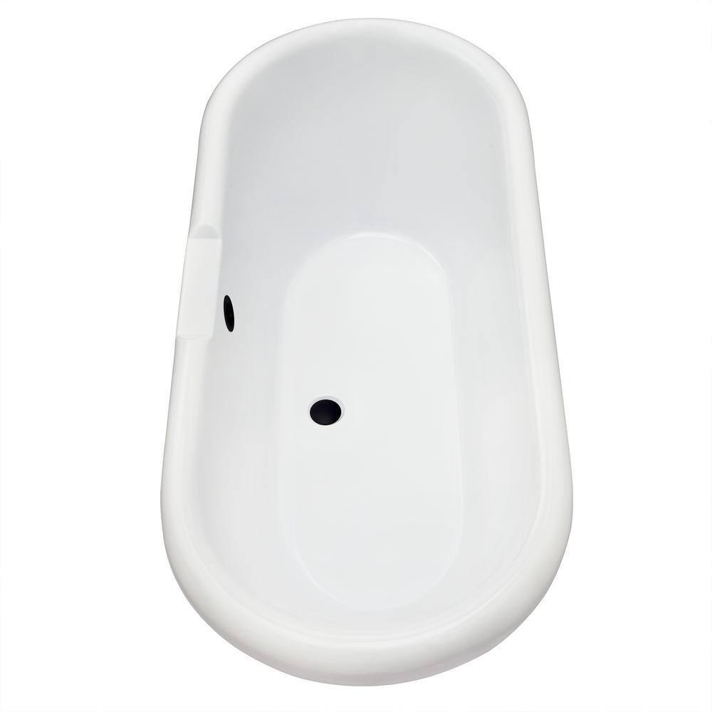 Altair 52167-BAT-GR-BB Kerta 66.9'' x 29.1'' Freestanding Soaking Acrylic Bathtub