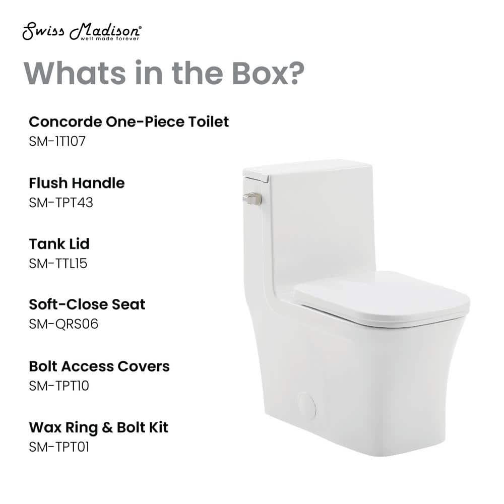 Concorde One-Piece Square Toilet Dual-Flush 1.1/1.6 gpf
