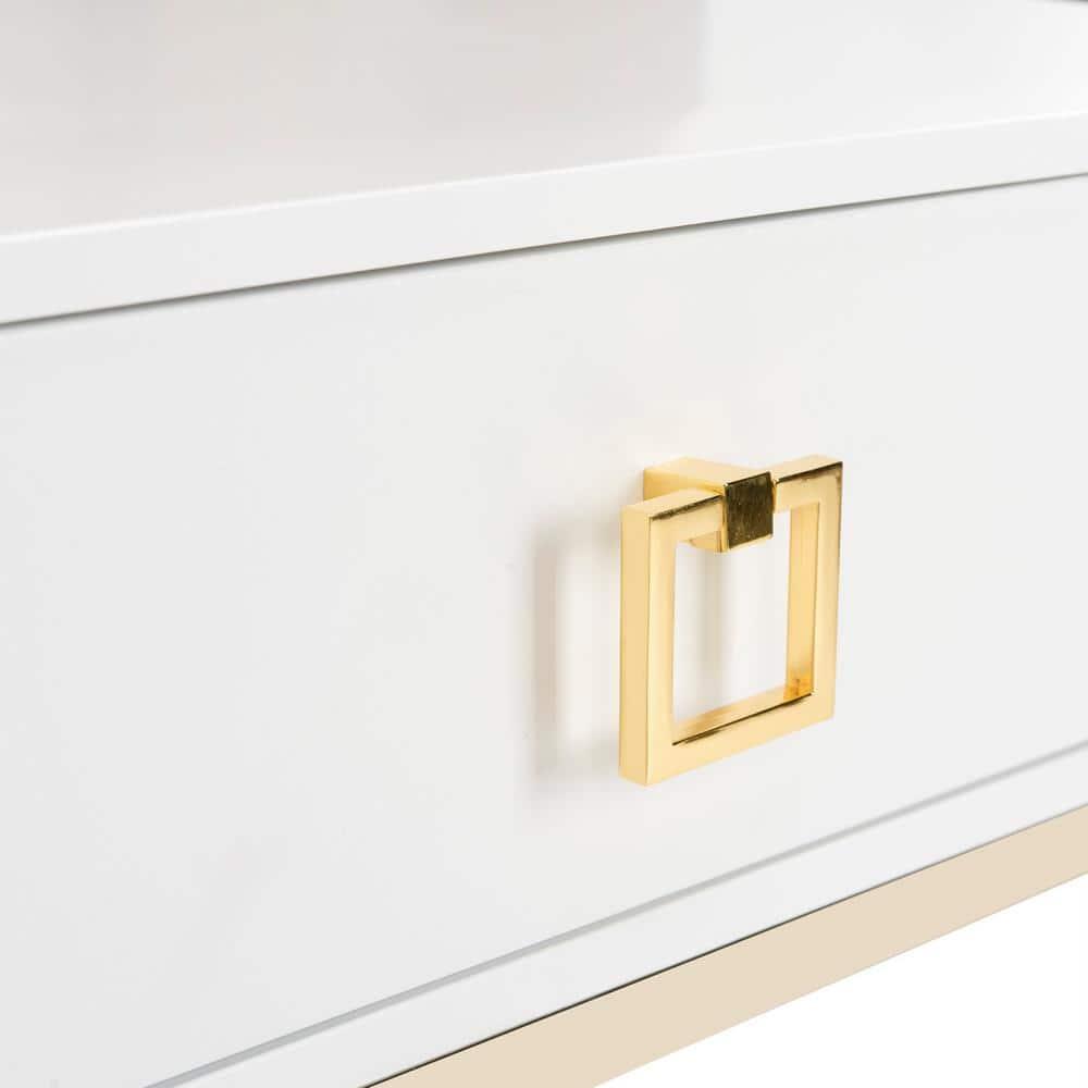 Zarina Modern Cross Leg End Table - White - Safavieh.