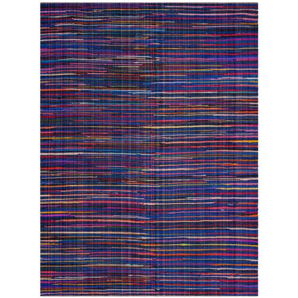 Fales Rag Rug Hand Woven Cotton Striped Rug
