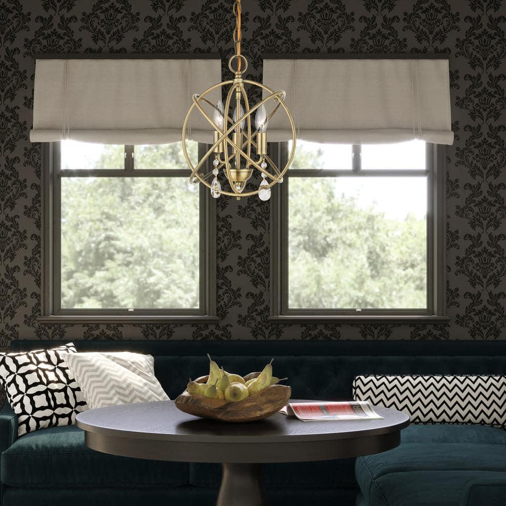 Livex Lighting Aria 3 - Light Chandelier in  Antique Brass