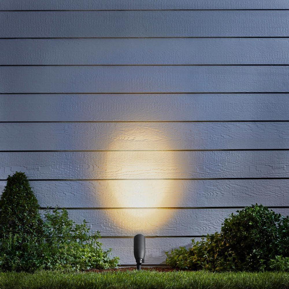 200 Lumens Black Hardwired Low Voltage LED Color Temperature Adjustable Outdoor Spotlight or Flood Light with Clear Lens