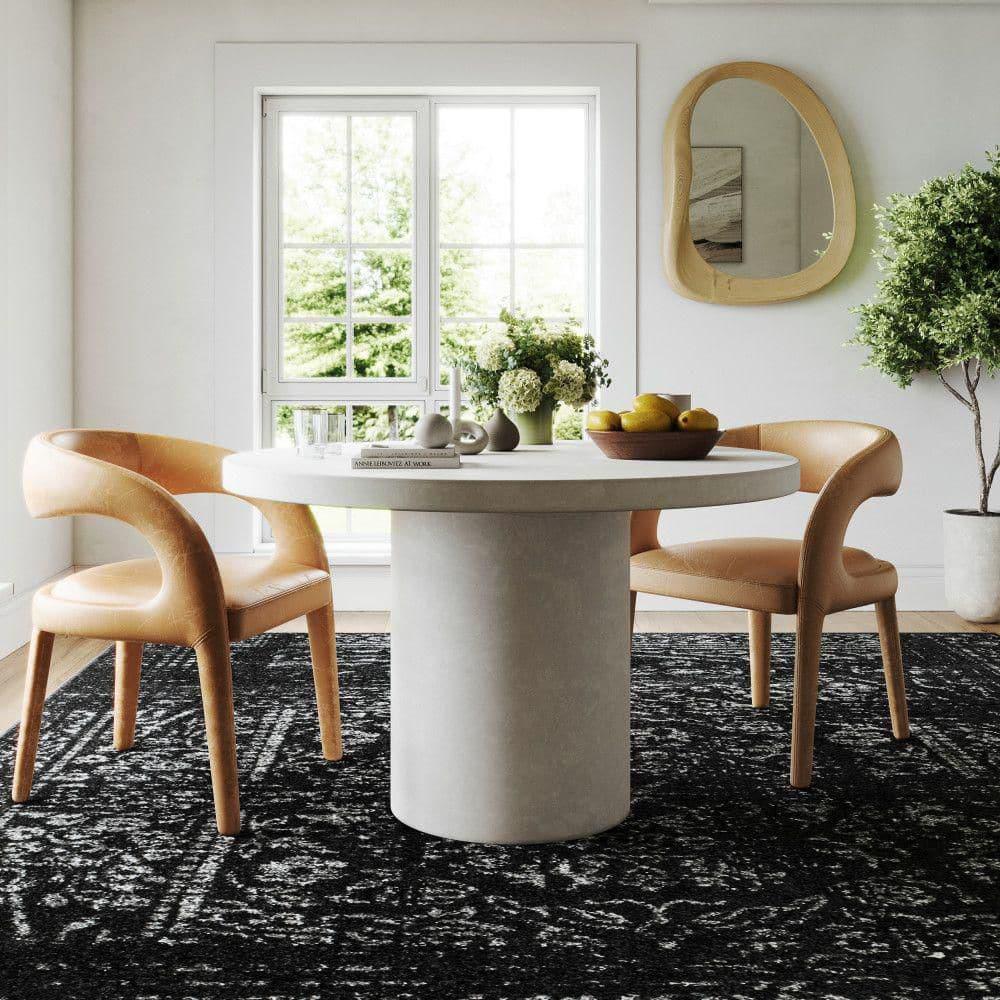 Nuloom Arlena Medallion 2x3 Accent Indoor Area Rug for Living Room Bedroom Dining Room Entryway Kitchen, Black/Grey