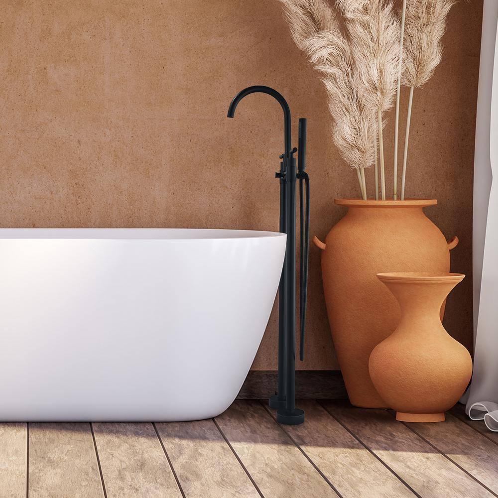 Gnosall 2 Handle Floor Roman Tub Faucet with Diverter