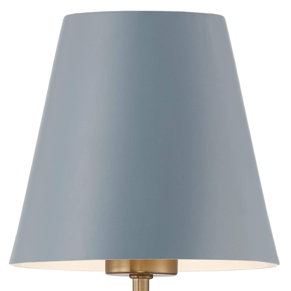 Vibrant Gold and Blue 4-Light Metal Chandelier