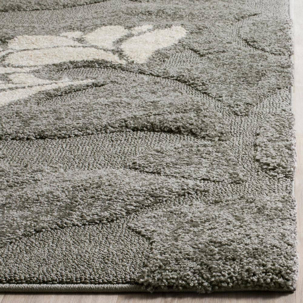 Florida Shag SG459 Power Loomed Indoor Accent Rug - Grey/Beige - 3'3"x5'3" - Safavieh