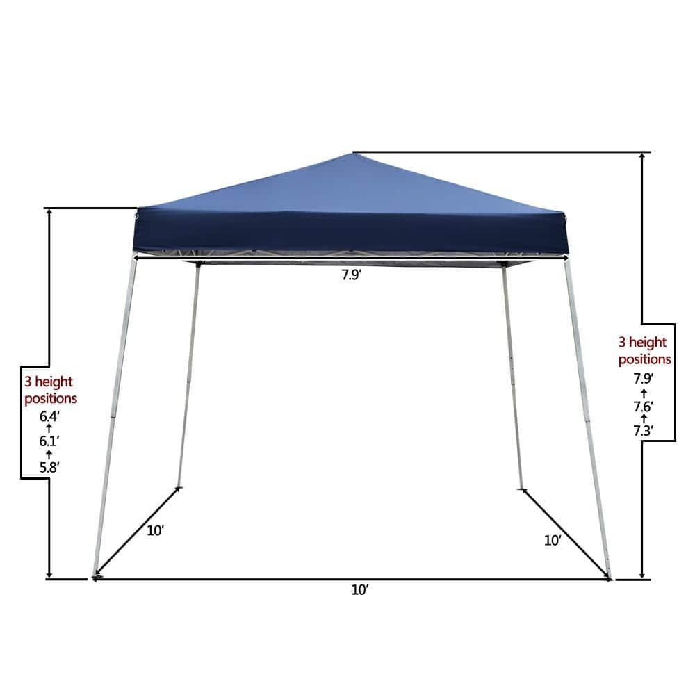 10 Ft. W x 10 Ft. D Steel Pop-Up Canopy