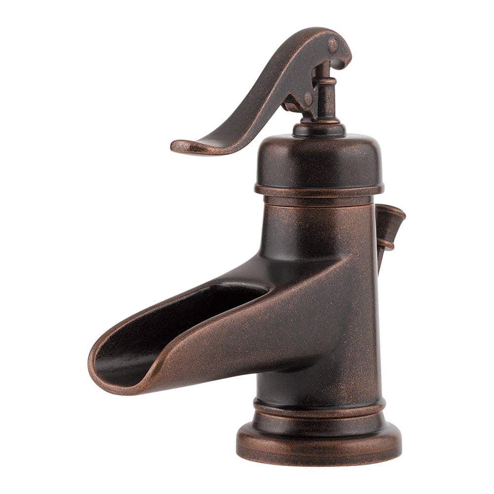 RUIHONGQING Ashfield Bathroom Sink Faucet, Single Handle, Single Hole or 3-Hole, Rustic Bronze Finish, LF042YP0U