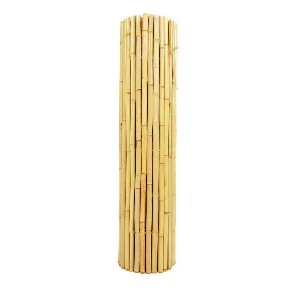 Backyard X-Scapes Natural Bamboo Fencing Garden Screen Rolled Fence Panel 1 in D x 3 ft H x 8 ft L