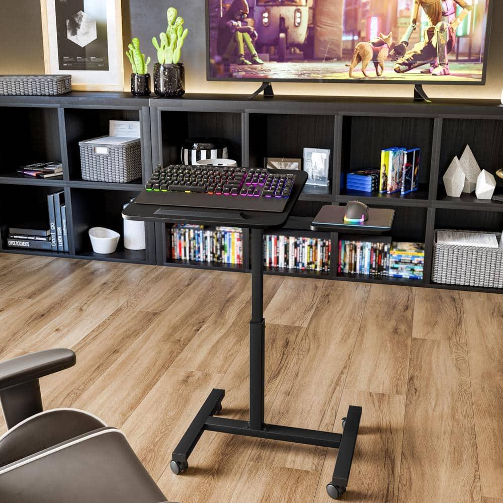 Seville Classics airLIFT Adjustable Height Rolling Tiltable Desk with Mouse Stand