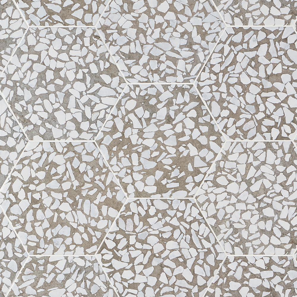 Jurassic Hex 9" Terrazzo Look Porcelain Floor & Wall Tile (8.07 Sq. Ft. / Case)