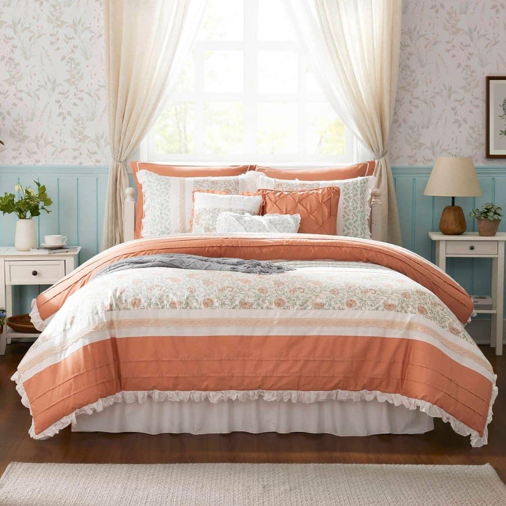 Madison Park Dawn 9 Piece Cotton Percale Comforter Set