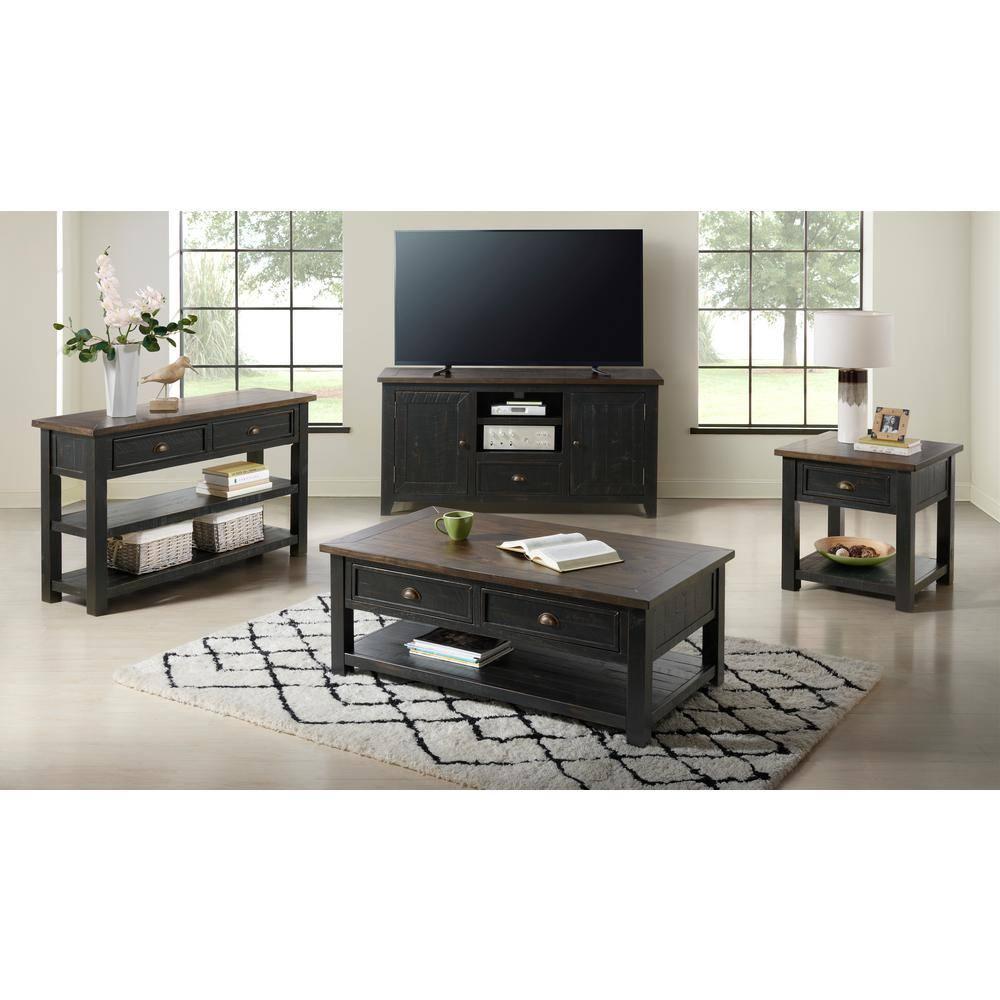 Martin Svensson Home Monterey 50" Coffee Table, Black and Brown