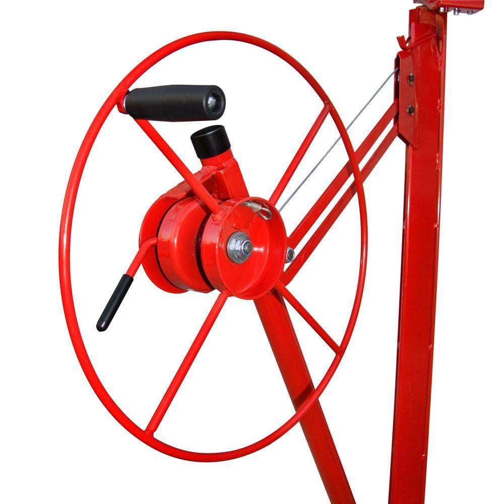 Heavy-Duty Red Steel Drywall Panel Hoist Lift
