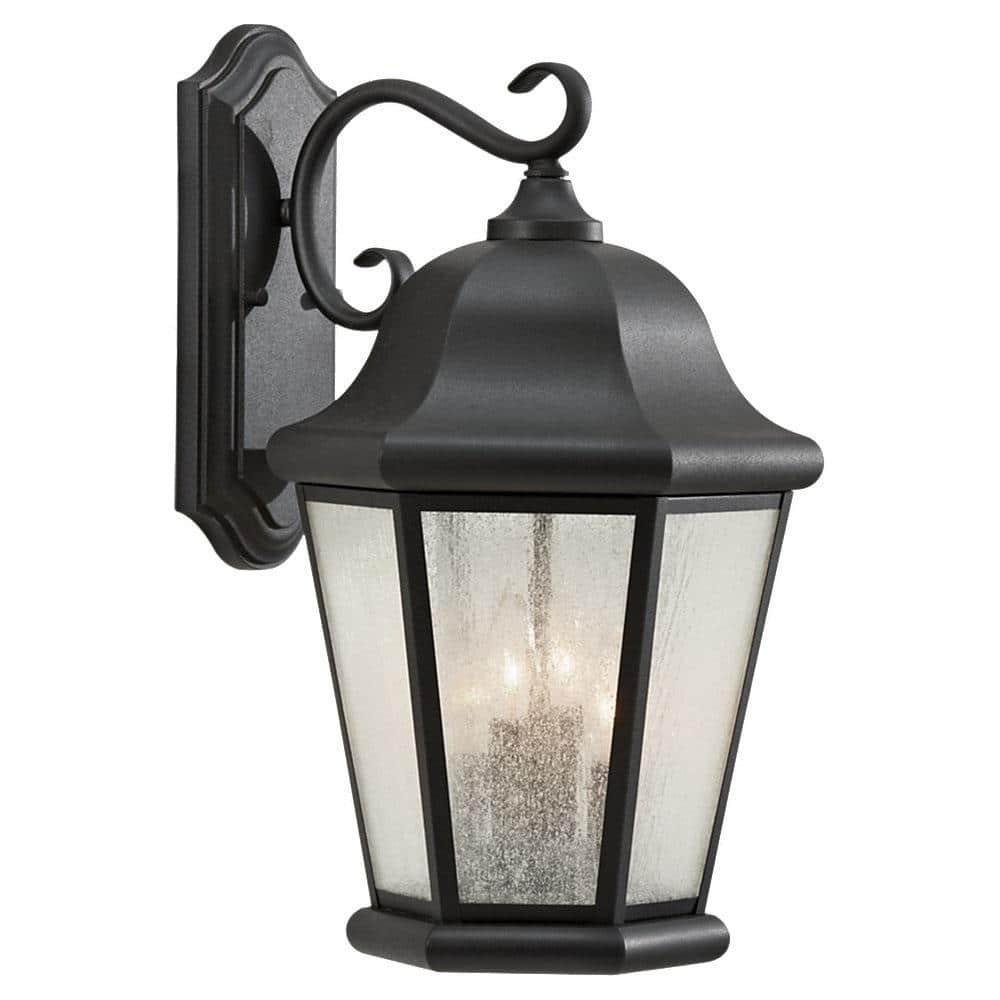 Generation Lighting Martinsville 4 -Light 20-in H Satin Black Hardwired Outdoor Wall Light