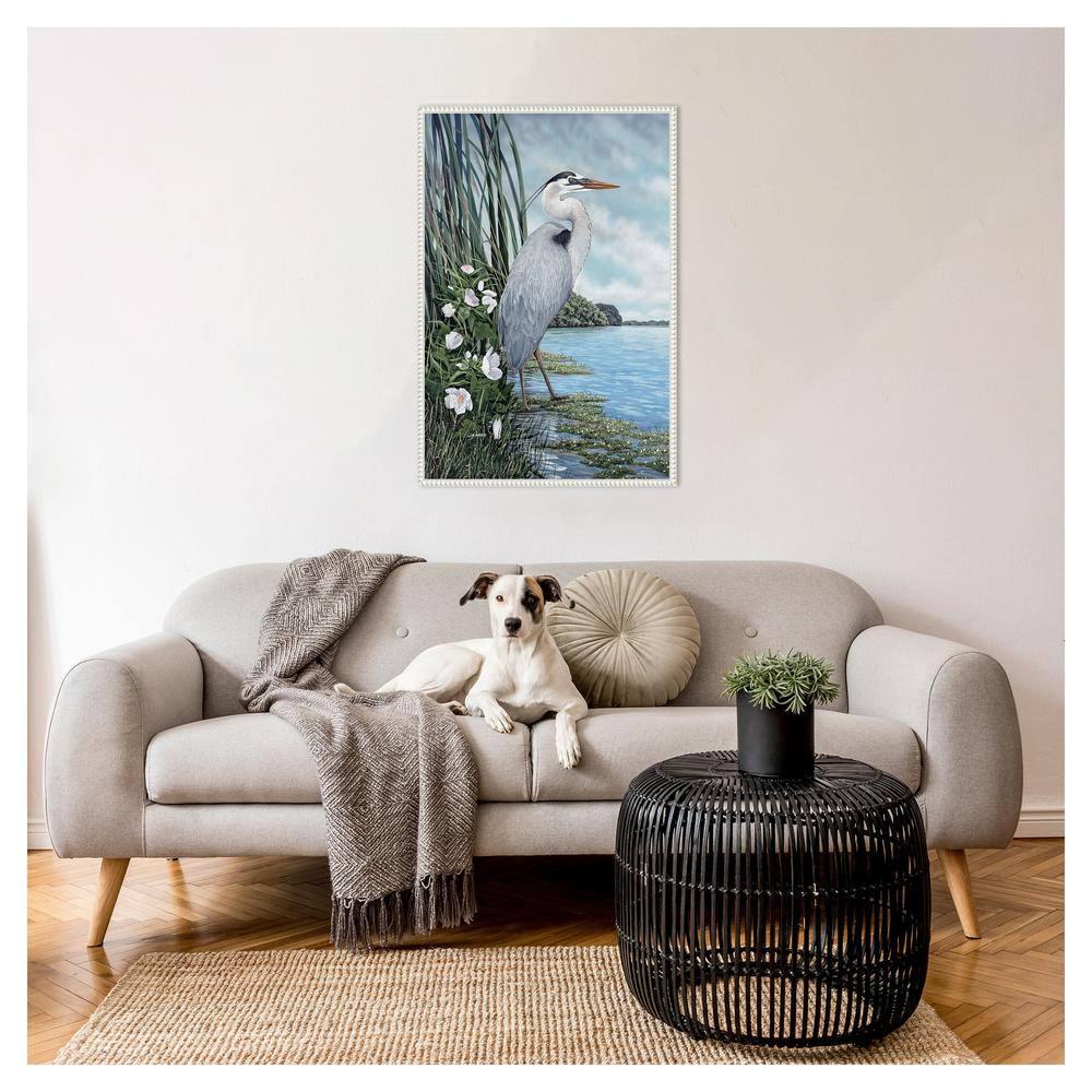 Amanti Art Great Blue Heron by James Harris Canvas Wall Art Print Framed 23 x 33-in.