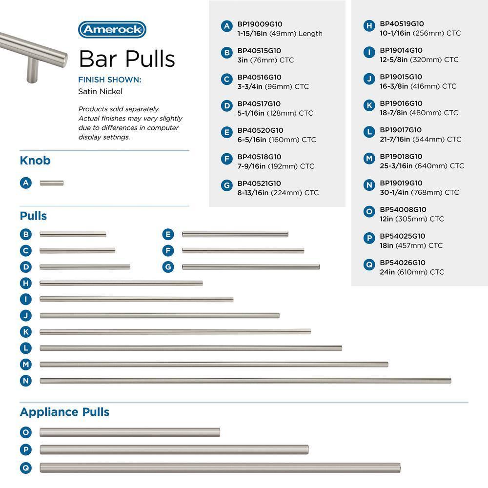 Bar Pulls Center to Center Bar Pull