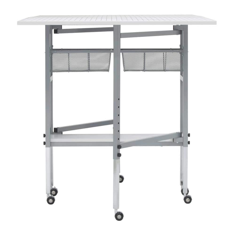 58.5'' x 36.75'' Foldable Sewing Table with Wheels