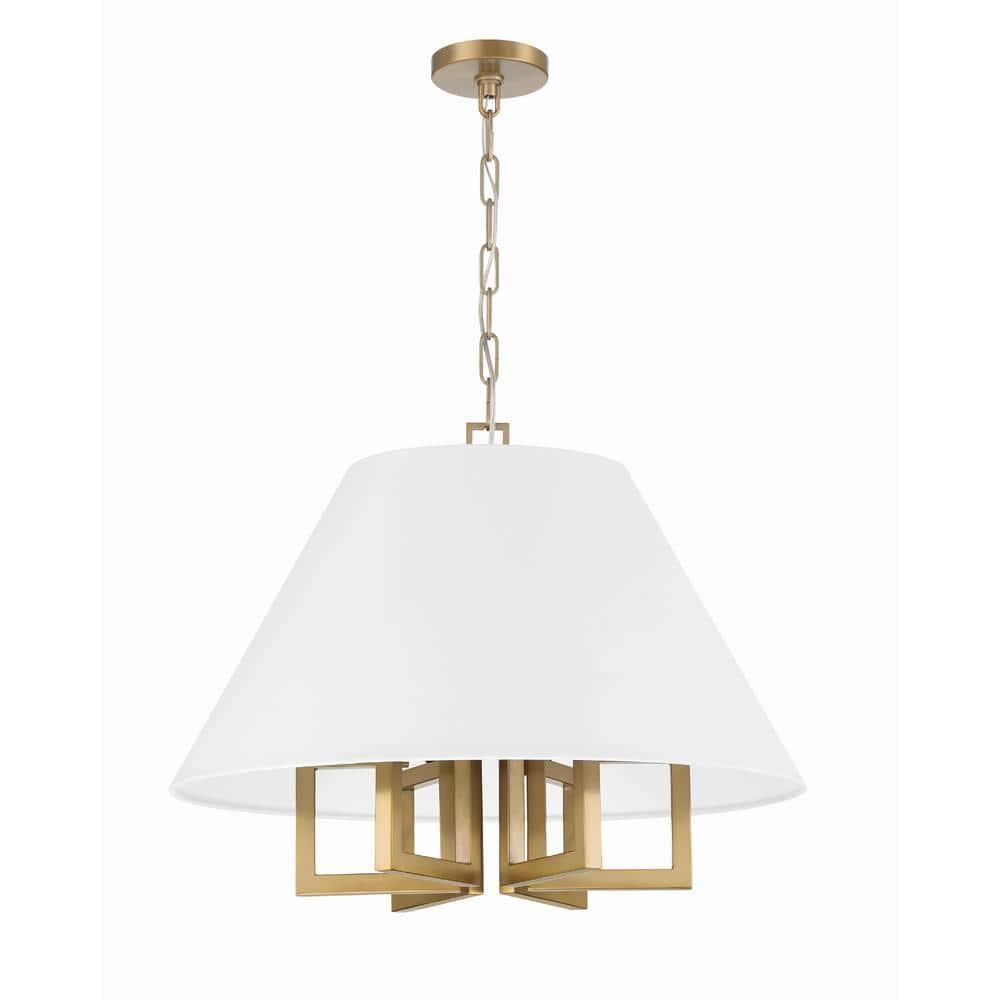 Crystorama Lighting Westwood 6 - Light Chandelier in  Vibrant Gold