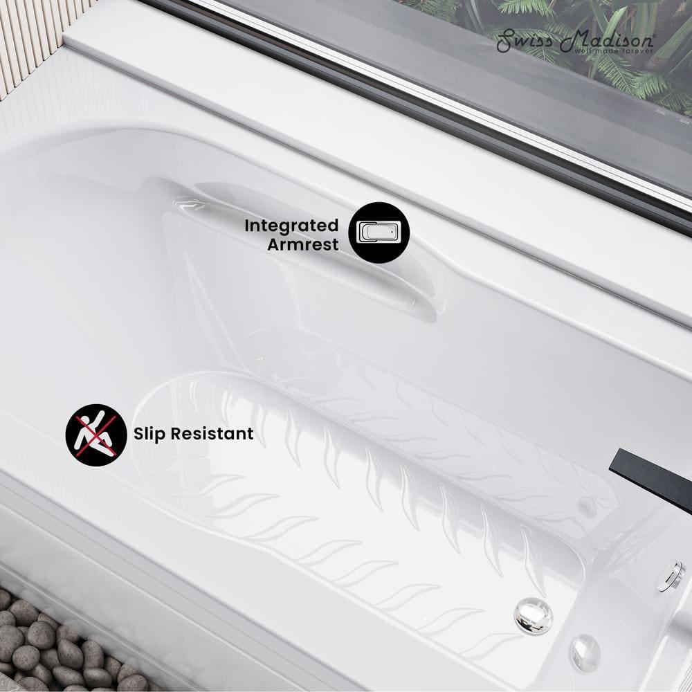 Concorde 60" x 32" Acrylic Glossy White, Alcove, Integral, Apron Bathtub