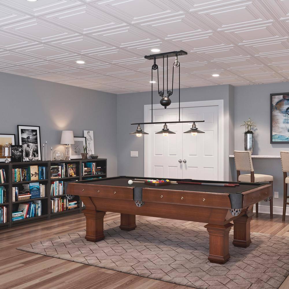 Waterproof Designer Series 24'' L x 24'' W Textured Vinyl Drop-In Ceiling Tile