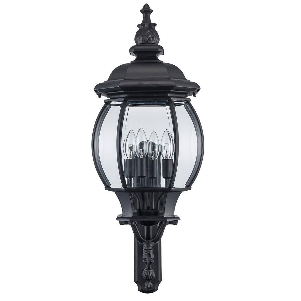 Trans Globe Lighting 4052 BK Outdoor Francisco 32" Wall Lantern, Black
