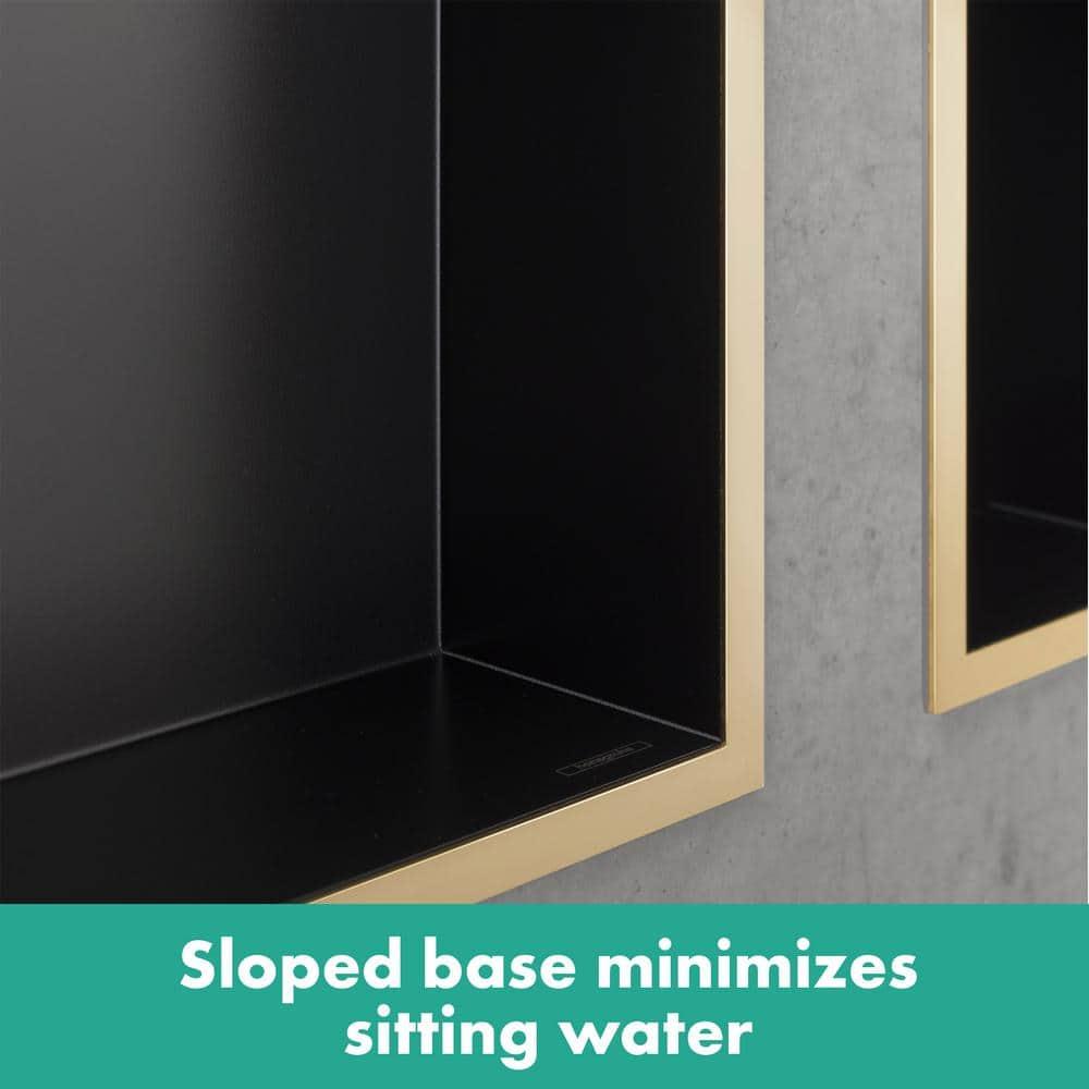 XtraStoris Individual Wall Niche Matte Black with Design Frame 15.38" x 9.5" x 4"