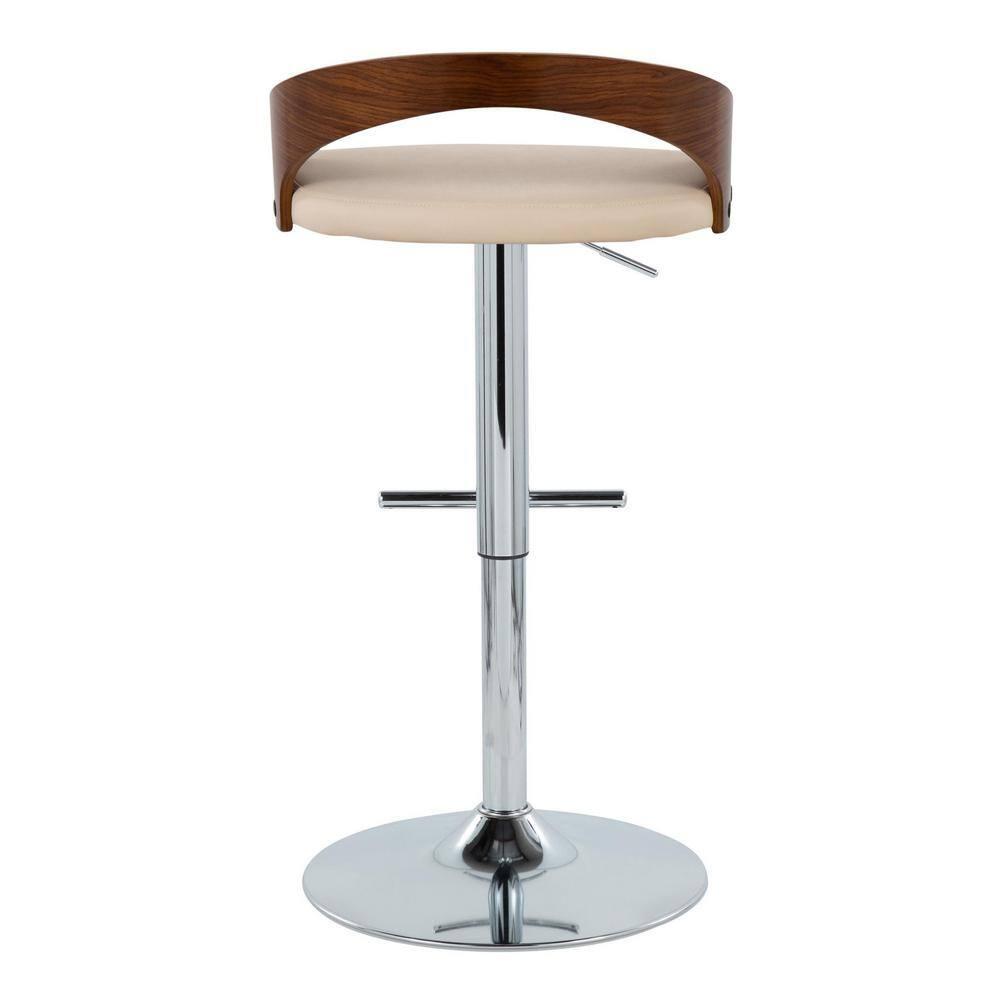 Grotto Swivel Upholstered Adjustable Height Counter Stool with Metal Frame (Set of 2)