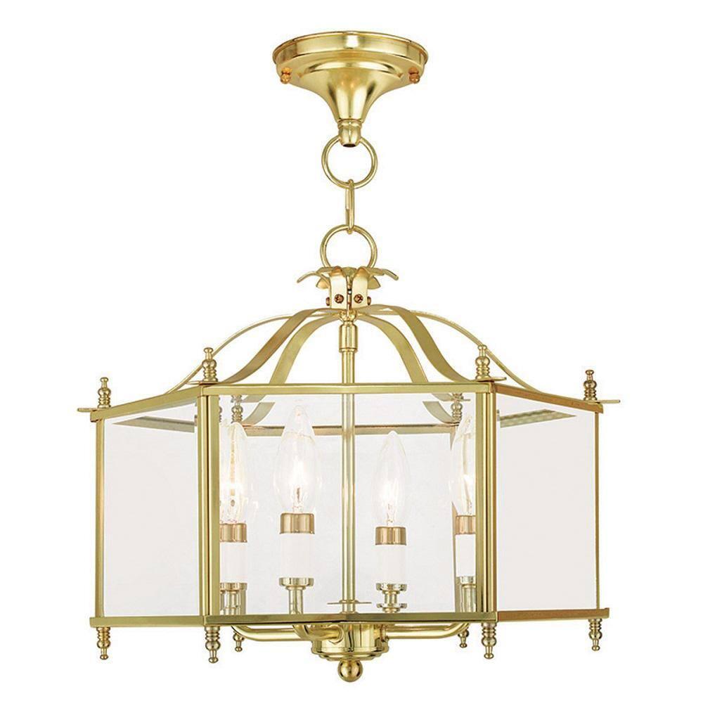 Livex Lighting Livingston 4 - Light Pendant in  Polished Brass