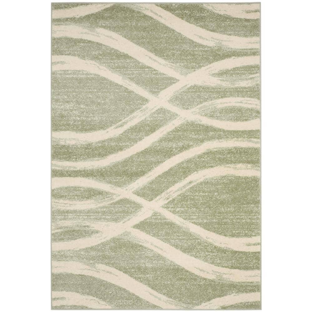 Adirondack ADR125 Machine Made Indoor Area Rug - Sage/Cream - 6'x9' - Safavieh